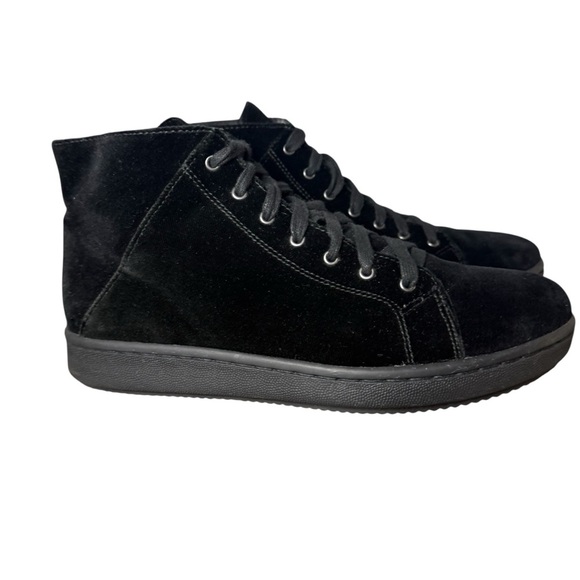 Eileen Fisher Shoes - Eileen Fisher Women’s Black Sneakers High Top Game4 Velour Size 9.5 Fashion EUC